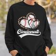 Vintage Cincinnati City Baseball Lover Baseball Fans Sweatshirt Gifts for Him