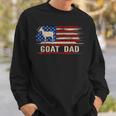 Vintage Goat Dad American Usa Flag FarmingFarmer Gift Sweatshirt Gifts for Him