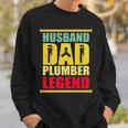 Vintage Husband Dad Plumber Legend Sweatshirt Gifts for Him