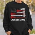 Vintage Lacrosse Dad Lax Dad Usa Flag Patriotic Gift Sweatshirt Gifts for Him