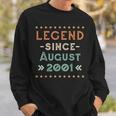 Vintage Legend Seit August 2001 Geburtstag Männer Frauen Sweatshirt Geschenke für Ihn