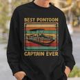 Vintage Retro Best Pontoon Captain Ever Sweatshirt Gifts for Him