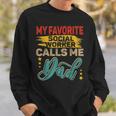 Vintage Retro My Favorite Social Worker Calls Me Dad Family Sweatshirt Gifts for Him