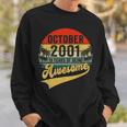 Vintage Retro October 2001 19Th Birthday Gifts 19 Years Old Sweatshirt Gifts for Him