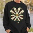 Vintage Shamrock Leaf Lucky Darts St Patricks Day Sweatshirt Gifts for Him