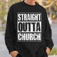 Vintage Straight Outta Church Gift Sweatshirt Gifts for Him