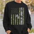 Vintage Us Army Retired American Flag Camo Veteran Day Gift Men Women Sweatshirt Graphic Print Unisex Gifts for Him