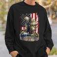 Vintage Us Flag Veteran Thank You Military Boot Veteran Day Sweatshirt Gifts for Him