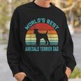 Vintage Worlds Best Best Airedale Terrier Dad - Dog Lover Sweatshirt Gifts for Him