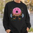 Weightlifing Barbell - Funny Workout Gym Weightlifter Donut Sweatshirt Gifts for Him