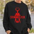 Weinkellner Restaurant Winzer Wein Kellner Korkenzieher Sweatshirt Geschenke für Ihn