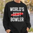 Worlds Okayest Bowler V2 Men Women Sweatshirt Graphic Print Unisex Gifts for Him
