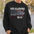 Ww2 American Battleship Uss Alabama Bb-60 Warship Veterans Sweatshirt Gifts for Him