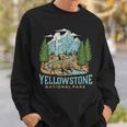 Yellowstone Us National Park Wolf Bison Bear Vintage Gift Sweatshirt Gifts for Him