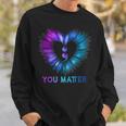 You Matter Dont Let Your Story End Semicolon Heart Sweatshirt Gifts for Him