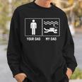 Your Dad My Dad Scuba Diving Proud Father Day Men Women Sweatshirt Graphic Print Unisex Gifts for Him