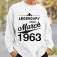 60 Geburtstag 60 Jahre Alt Legendär Seit März 1963 Sweatshirt Geschenke für Ihn