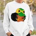 Afro Patriotic Jamaica Flag Jamaica Girls Rock Jamaica Sweatshirt Gifts for Him