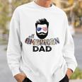 All American Dad Wear Glasses American Flag Sweatshirt Gifts for Him
