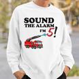 Birthday 5 Year Old Fire Fighter Truck | 5Th Bday Sweatshirt Gifts for Him