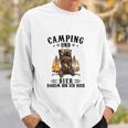 Camping und Bier Herren Sweatshirt, Lustiges Outdoor Freizeitshirt Geschenke für Ihn