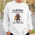 Camping und Wein Sweatshirt - Camping löst Probleme, Wein den Rest Geschenke für Ihn