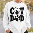 Cat Dad Heart Personalized Cat Dad Sweatshirt Gifts for Him