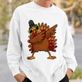 Dabbing Turkey Thanksgiving Funny Cute Sweatshirt Gifts for Him