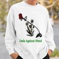 Dads Against Weed Funny Gardening Lawn Mowing Fathers Men Women Sweatshirt Graphic Print Unisex Gifts for Him