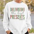 Delivering The Best Presents Xmas Labor And Delivery Nurse Men Women Sweatshirt Graphic Print Unisex Gifts for Him