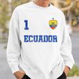 Ecuador Soccer Jersey Number One Ecuadorian Flag Futebol Fan Men Women Sweatshirt Graphic Print Unisex Gifts for Him