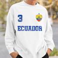 Ecuador Soccer Jersey Number Three Ecuadorian Flag Futebol Men Women Sweatshirt Graphic Print Unisex Gifts for Him