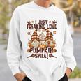 Funny Autumn Gnome Fall Quote Freaking Love Pumpkin Spice Cool Gift Sweatshirt Gifts for Him