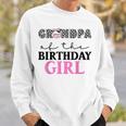 Grandpa Of The Birthday Girl Farm Cow Themed Family Matching Sweatshirt Gifts for Him