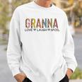 Granna Love Laugh Spoil Leopard Funny Mothers Day Womens Sweatshirt Gifts for Him