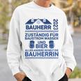 Herren Bauherr 2023 Zuständig Für Baustrom Lustiger Spruch Sweatshirt Geschenke für Ihn