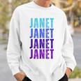 I Love Janet Modern Pattern First Name Janet Sweatshirt Gifts for Him