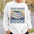 I Read Banned Books Week Librarian Freedom Reader Nerd Men Sweatshirt Gifts for Him