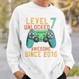 Kids Level 7 Unlocked 7Th Birthday 7 Year Old Boy Gifts Gamer Sweatshirt Gifts for Him