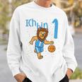 Kinder Erster 1 Geburtstag Löwe Basketball Ich Bin Eins 1 Sweatshirt Geschenke für Ihn
