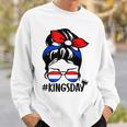 Koningsdag Netherlands Messy Bun Kingsday Dutch Kings Day Sweatshirt Gifts for Him