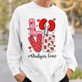 Love Dialysis Crew Valentines Nurse Family Group Nursing Sweatshirt Gifts for Him