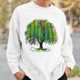 Mardi Gras Watercolor Mardi Gras Bead Tree Party Costume Sweatshirt Gifts for Him