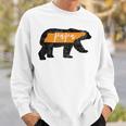 Mens Papa Bear Tennessee State Flag Vintage Dad Sweatshirt Gifts for Him
