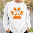 Paw Squad Orange Dog Cat Paw Print Animal Rescue Team Sweatshirt Gifts for Him