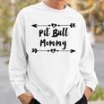 Pit Bull Mommy With Heart And Arrows Men Women Sweatshirt Graphic Print Unisex Gifts for Him