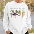 Retro Lets Root For Each Other Cute Veggie Funny Vegan Sweatshirt Gifts for Him