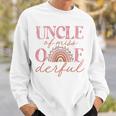 Uncle Of Little Miss Onederful 1St Bday Boho Rainbow Gift For Mens Sweatshirt Gifts for Him