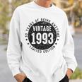 Vintage 1993 Limited Edition 30 Year Old Gifts 30Th Birthday Sweatshirt Gifts for Him