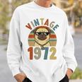 Vintage 47Th Birthday Dog Pug Vintage 1972 Classic Men Women Sweatshirt Graphic Print Unisex Gifts for Him
